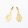Boucles d'oreilles à clip - feuille
