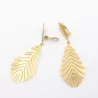 Boucles d'oreilles à clip - feuille