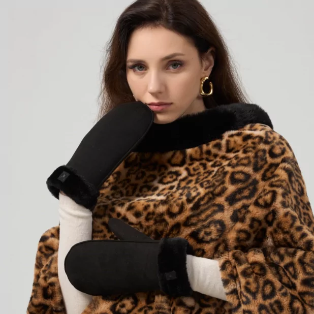 moufle fourré moumoute