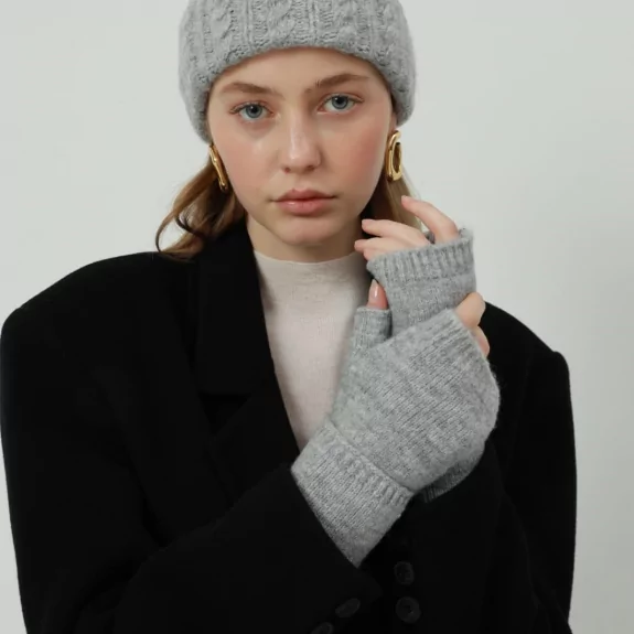 mitaine top mode avec fil lurex