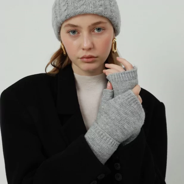 mitaine top mode avec fil lurex