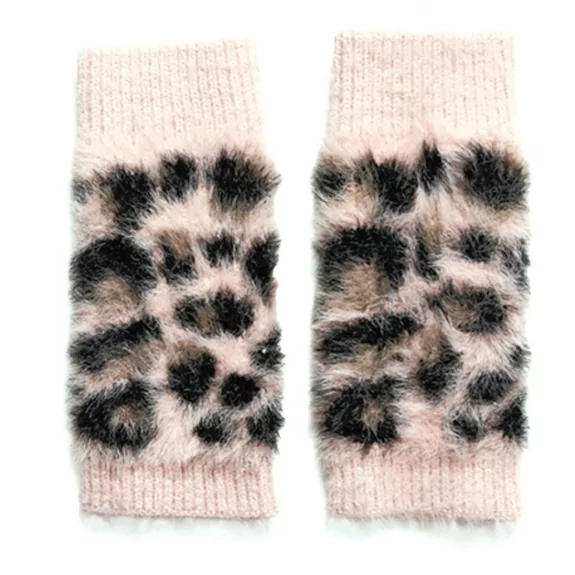 Mitaine laine motif léopard