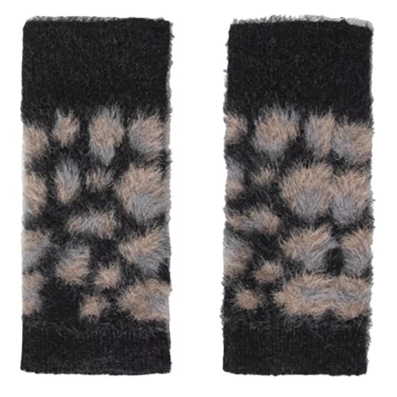 Mitaine laine motif léopard