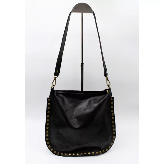 Sac façon besace en cuir, made in italie