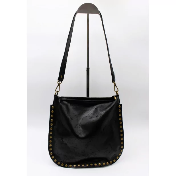 Sac façon besace en cuir, made in italie