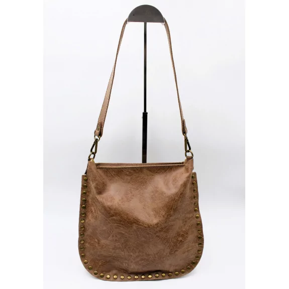 Sac façon besace en cuir, made in italie