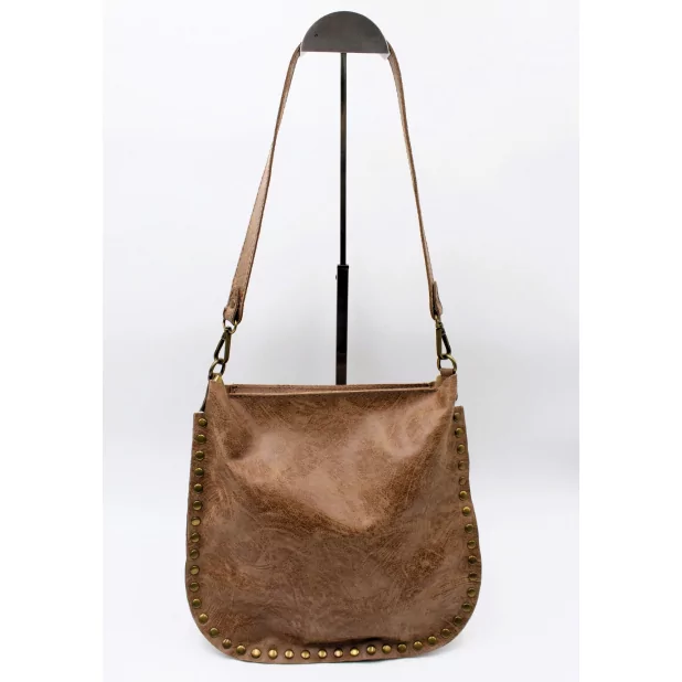 Sac façon besace en cuir, made in italie