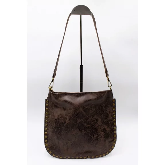 Sac façon besace en cuir, made in italie