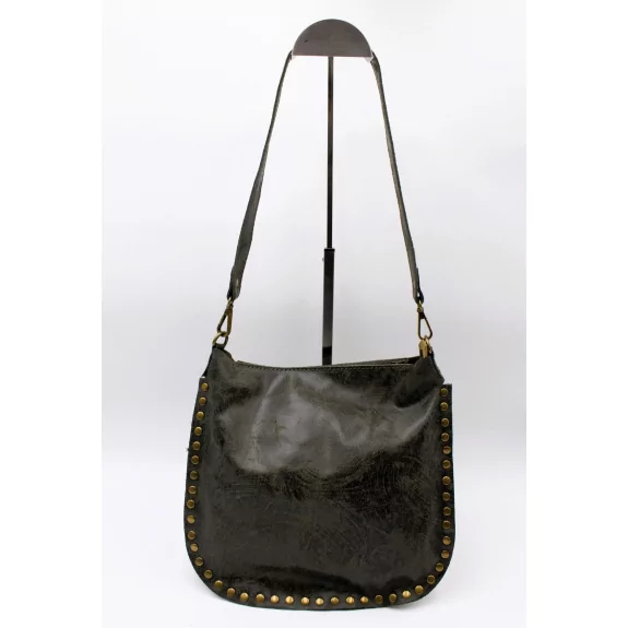 Sac façon besace en cuir, made in italie