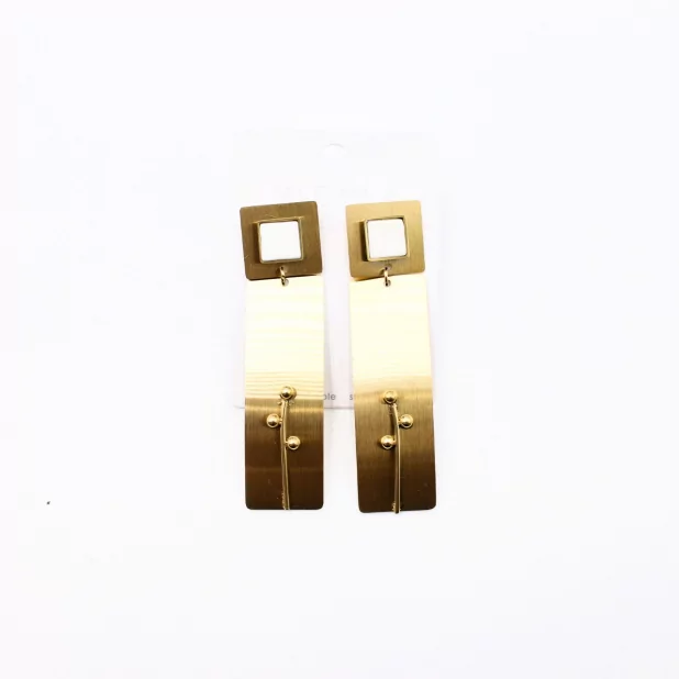 Boucles d'oreilles pendante acier