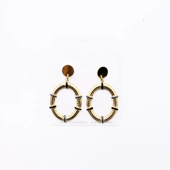 Boucles d'oreilles acier avec anneaux
