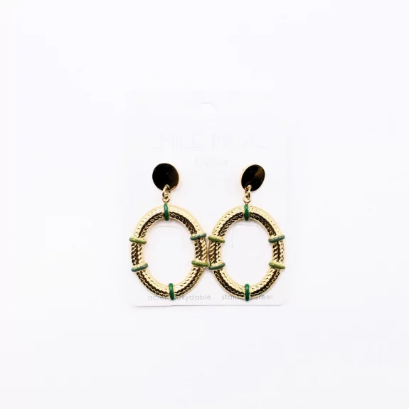 Boucles d'oreilles acier avec anneaux