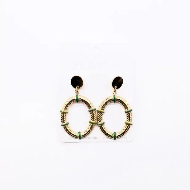 Boucles d'oreilles acier avec anneaux