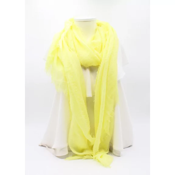 chèche uni jaune pâle