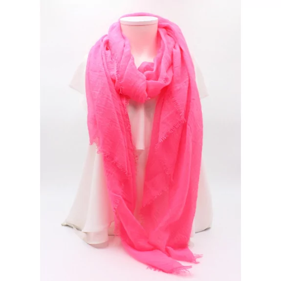 chèche uni rose fluo