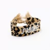 Bracelet en tissus léopard message j'adore
