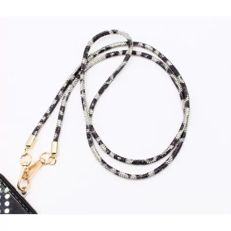 Sautoir dragonne en strass pour portable