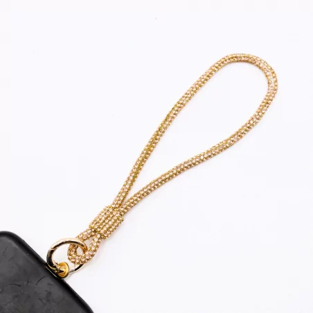 Petite dragonne de téléphone en strass