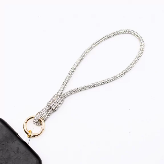 Petite dragonne de téléphone en strass