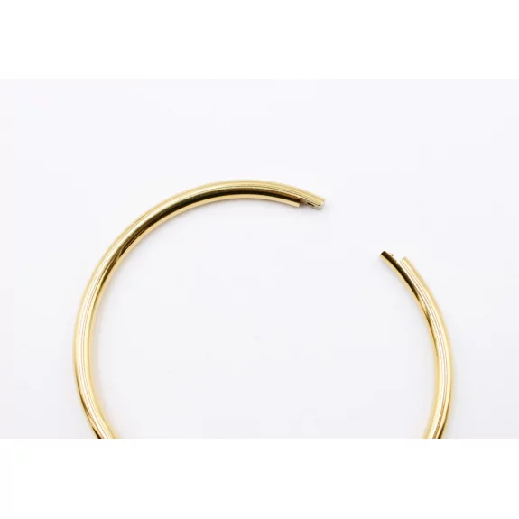 Jonc acier message maman en or