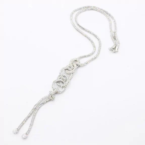 Sautoir en strass tendance fête