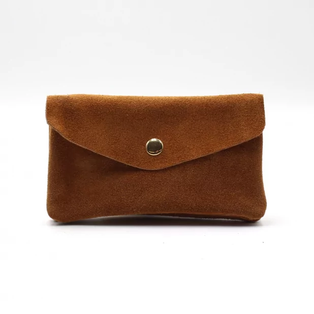 Grand porte monnaie cuir retourné