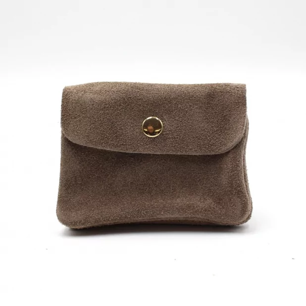 Petit porte monnaie cuir retourné