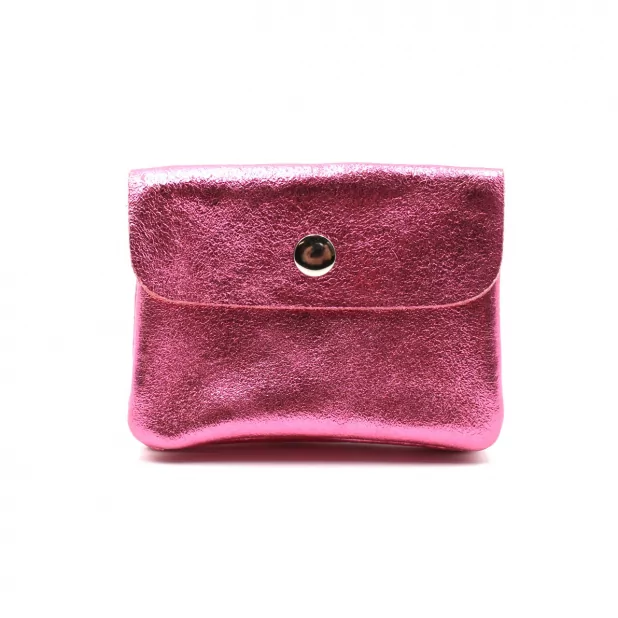 Petit porte monnaie cuir pailleté