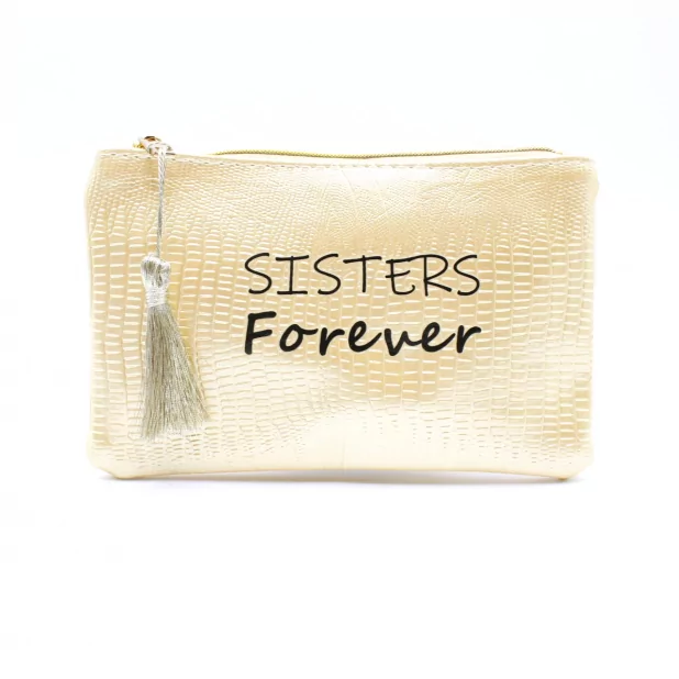 Petite pochette à message sisters forever