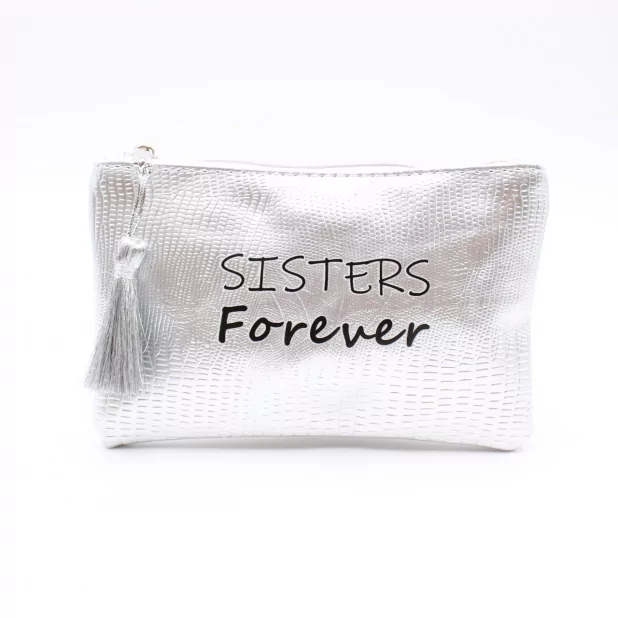 Petite pochette à message sisters forever