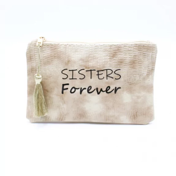 Petite pochette à message sisters forever
