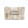 Petite pochette à message sisters forever