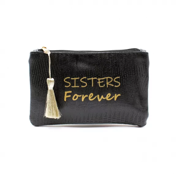 Petite pochette à message sisters forever