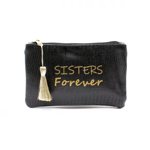 Petite pochette à message sisters forever
