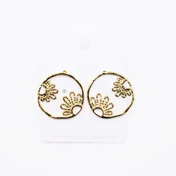 Boucles d'oreilles cabochon artistique