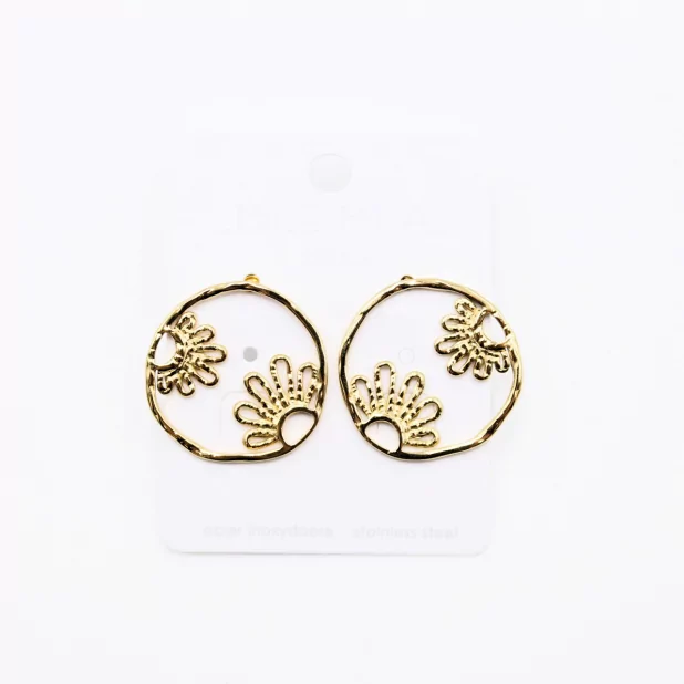 Boucles d'oreilles cabochon artistique