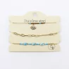 Pack de 3 bracelets acier - oeil strass