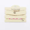 Pack de 3 bracelets acier - oeil strass