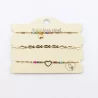 Pack de 3 bracelets acier - cœur