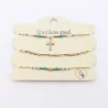 Pack de 3 bracelets acier - croix strass