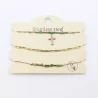 Pack de 3 bracelets acier - croix strass