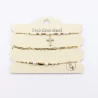 Pack de 3 bracelets acier - croix strass