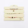Pack de 3 bracelets acier - étoile et papillon