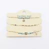 Pack de 3 bracelets acier - étoile et papillon