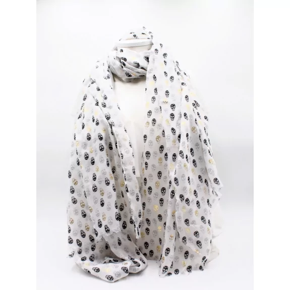 Echarpe motifs tête de mort