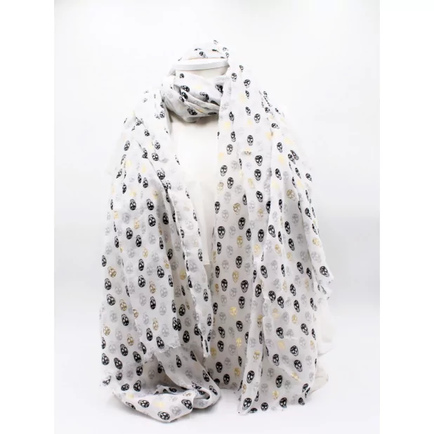 Echarpe motifs tête de mort