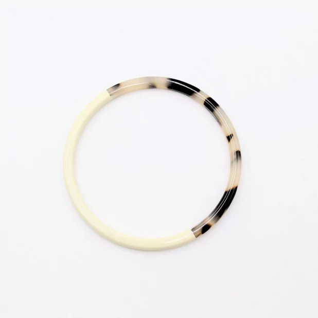 Jonc résine fin couleur léopard