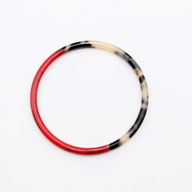 Jonc résine fin couleur léopard