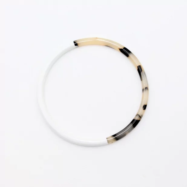 Jonc résine fin couleur léopard