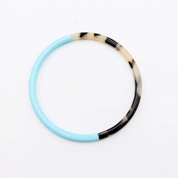 Jonc résine fin couleur léopard